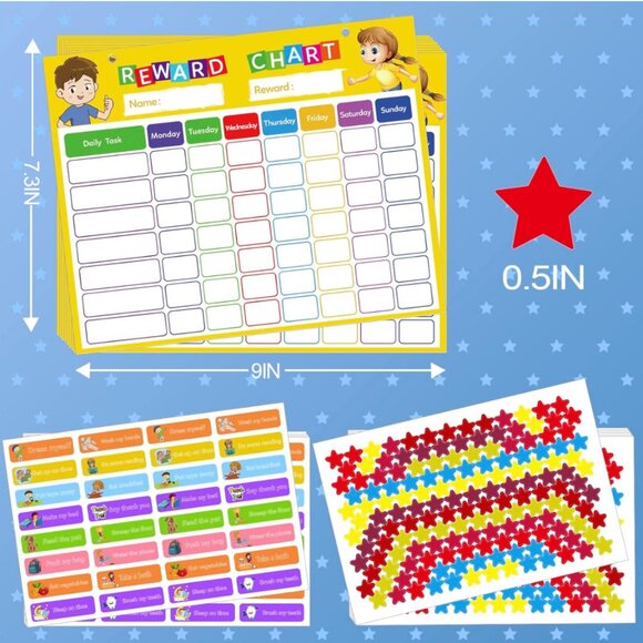 Chore Chart Reward Sticker Chart for Kids (SKU: 226MI) - Picture 2 of 8